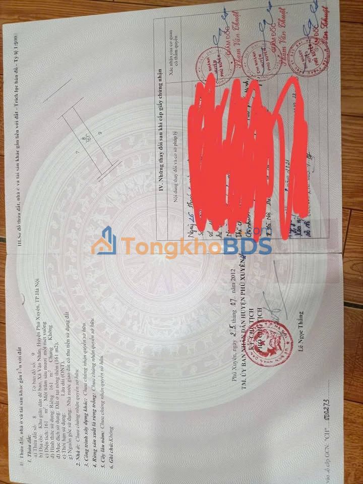 Đất nền Phú Xuyên 161m² giá thỏa thuận - Sổ đỏ chính chủ