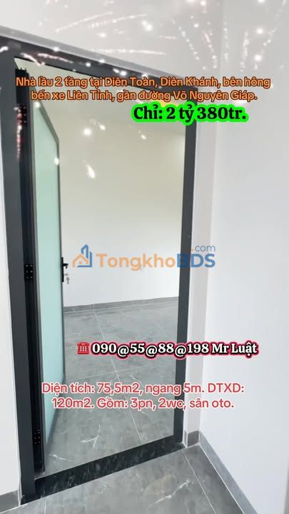 Nhà 2 Tầng 75.5m² Võ Nguyên Giáp, Nha Trang - 2.38 Tỷ
