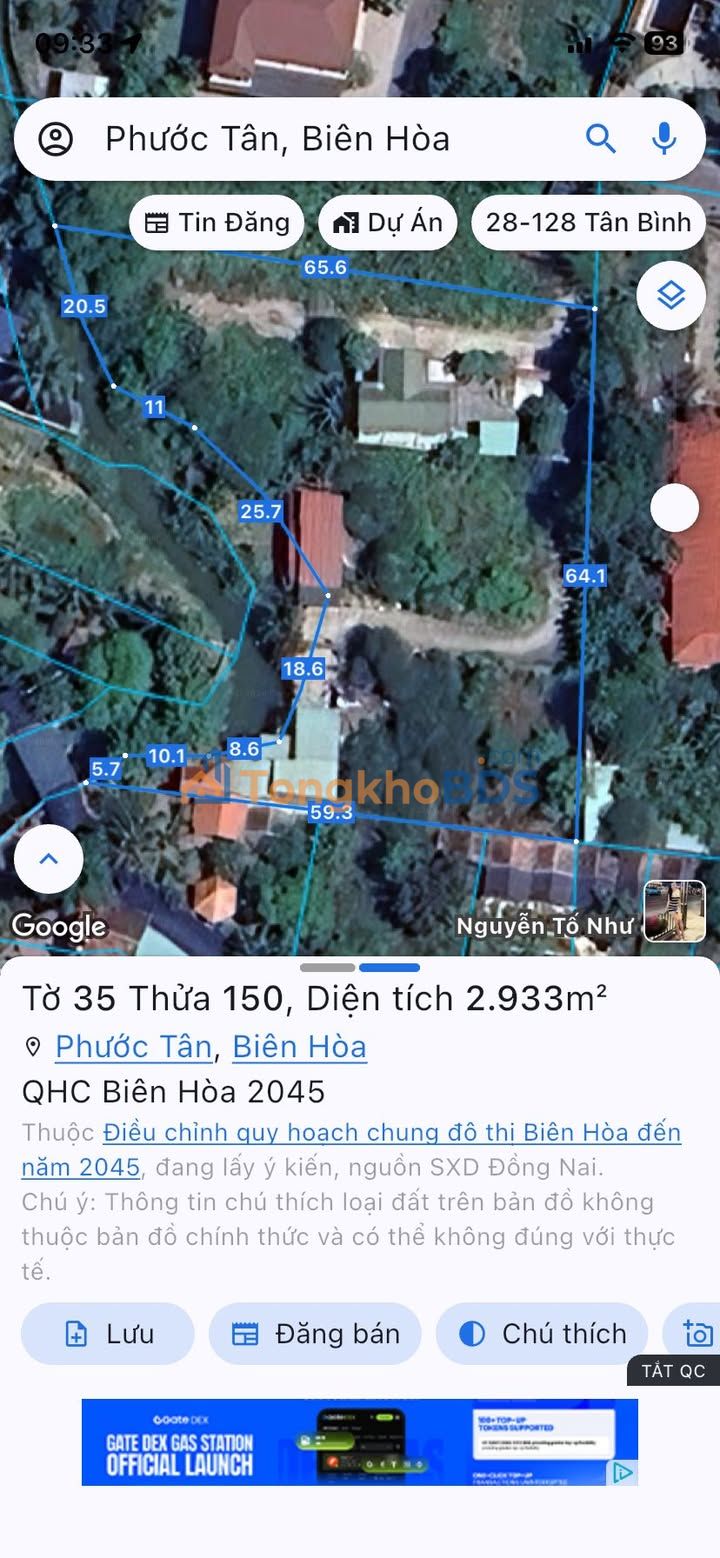 Bán Đất Phước Tân, Biên Hòa 100m² - Sổ Hồng Sẵn Sàng, Giá 490 Triệu