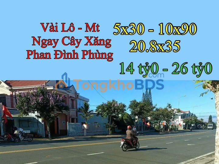 Nhà mặt tiền Phan Đình Phùng Bảo Lộc 728m² 26 tỷ - Ô tô vào nhà