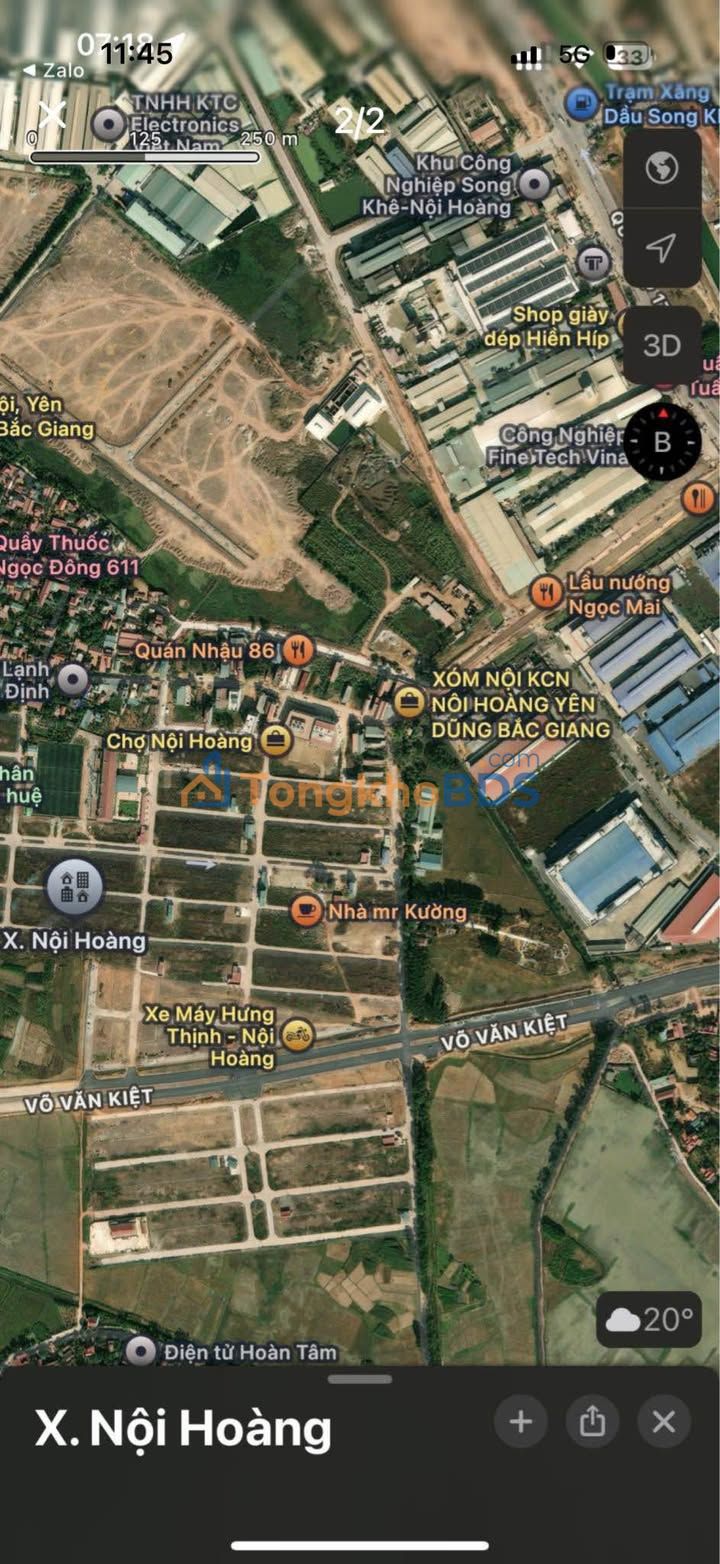 Đất Nền Kinh Doanh Mặt Đường Đôi 30m Yên Dũng - 72m² Giá 2 Tỷ