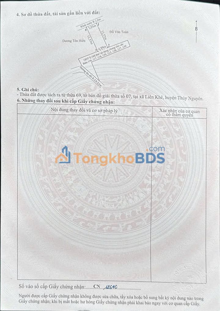 Đất nền Thôn 1, Liên Xuân, Thuỷ Nguyên - Giá sốc dưới 200 triệu