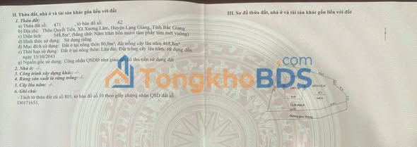 Đất nền Lạng Giang 548m² - Đầu tư nhà trọ sinh lời cao