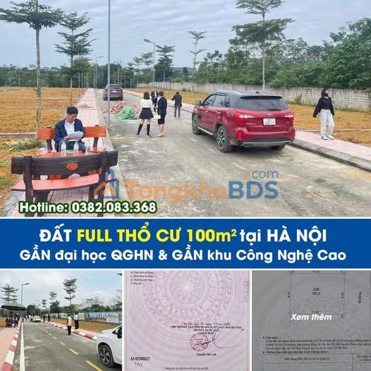 Đất Nền Phú Cát 100m² - Sổ Đỏ Sẵn Sàng, Giá Chỉ 1.5 Tỷ Tại Hòa Lạc