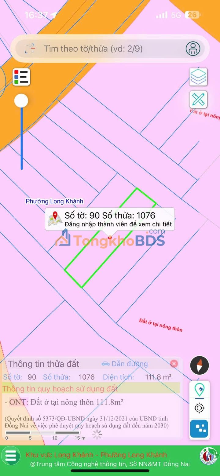 Bán Nền Thổ Cư 115m² Mặt Tiền Điểu Xiển, Long Khánh - Sổ Riêng, Giá 850 Triệu