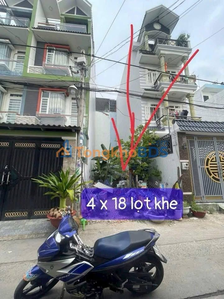 Bán đất 72m² đường 6m Bình Hưng Hoà B, Bình Tân - Sổ hồng riêng, giá 3.7 tỷ