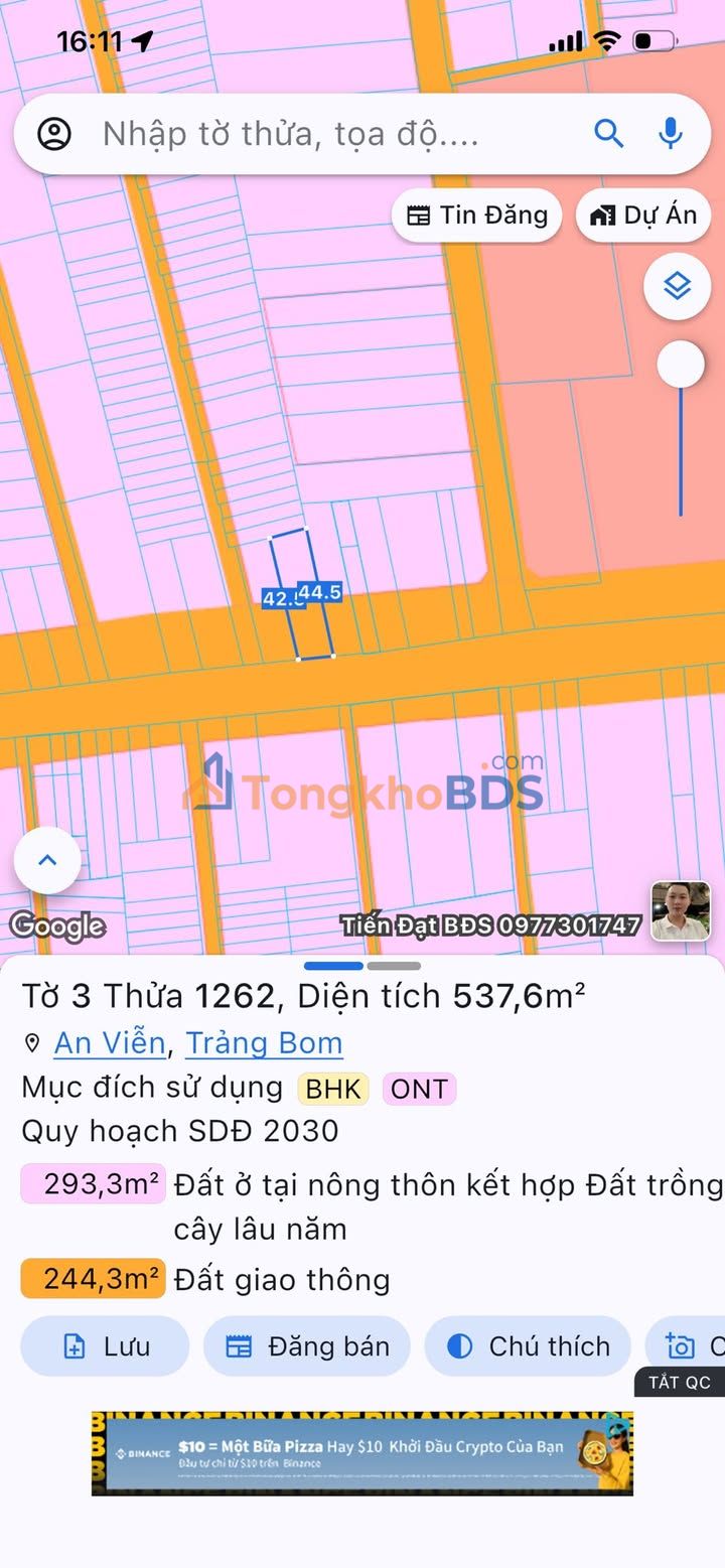 Nhà phố Phùng Hưng Trảng Bom 504m² - Mặt tiền kinh doanh