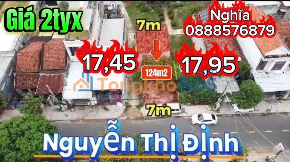Đất Mặt Tiền Nguyễn Thị Định, Tuy Hòa 124m² - Góc 3 Mặt Tiền, Giá 2 Tỷ