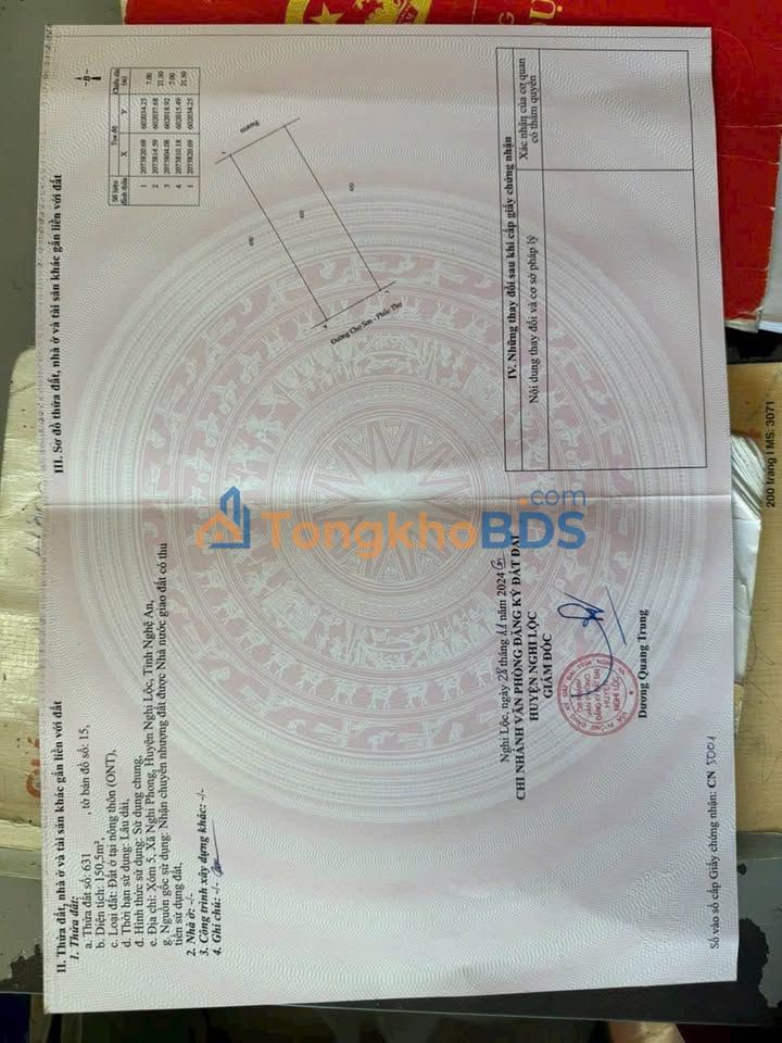 Mặt Tiền Kinh Doanh Đường Phúc Thọ, Nghệ An - 150m²