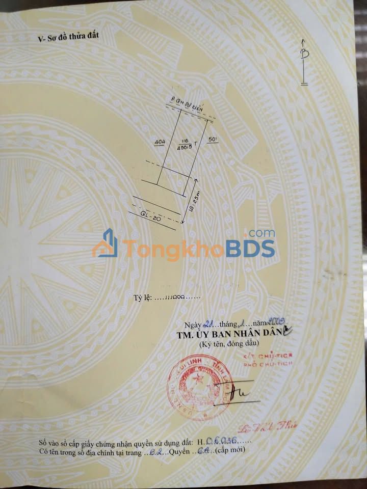 Đất Vàng Quốc Lộ 20 Bảo Lâm 450m² Sổ Hồng Thổ Cư 400m² - Giá 11 Tỷ