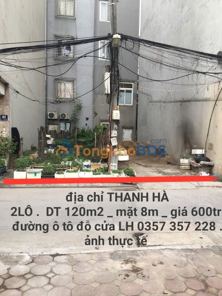 Đất Thanh Hà Hoài Đức 120m² 600 tr - Sổ đỏ chính chủ