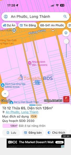 Đất nền Long Thành 125m² - 2 mặt tiền, 2 mặt hẻm - 1.8 tỷ