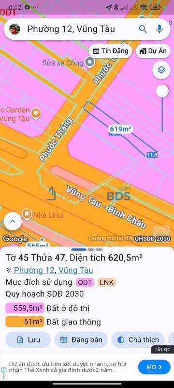 Đất nền Vũng Tàu Phước Thắng 621m² giá 7.5 tỷ - Sổ đỏ chính chủ