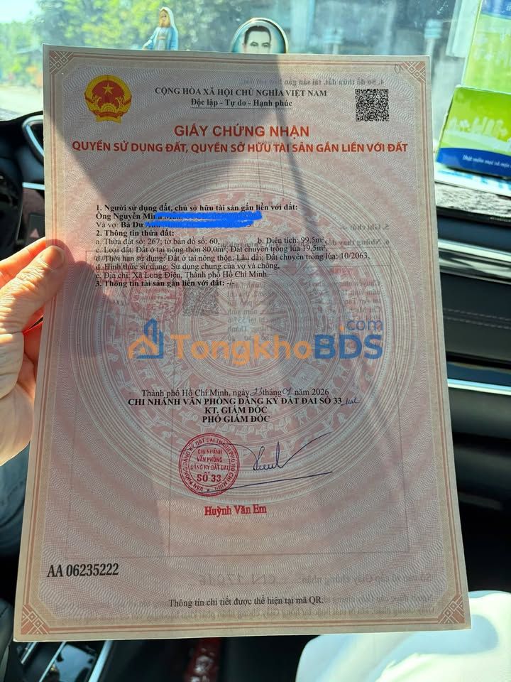 Đất Nền Long Điền 100m² - Sổ Sẵn Sang Tên - Giá 1.39 Tỷ