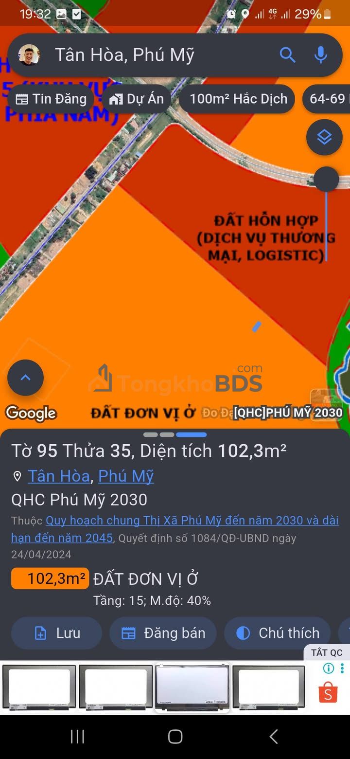 Bán Đất Thổ Cư 400m² Đường Hội Bài Tóc Tiên, Tân Hải - Giá 1.15 Tỷ