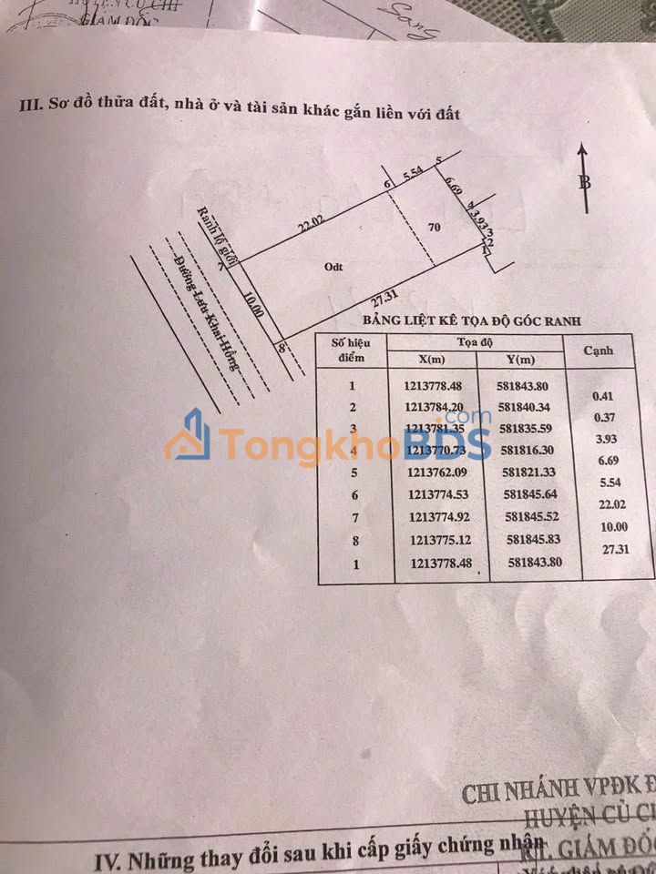 Đất mặt tiền Lưu Khai Hồng Củ Chi 280m² - Sổ đỏ