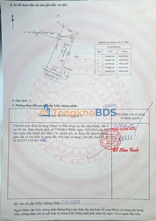 Đất MT Đường Nhựa 300m² TPM Bình Dương - Giá Tốt 3.3 Tỷ