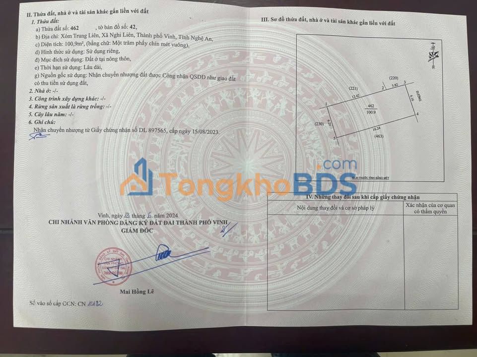 Đất nền Nghi Liên 101m² 2 tỷ - Đường to ôtô
