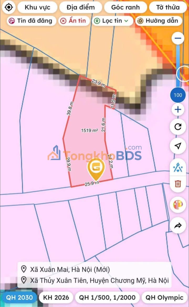 Bán đất Xuân Mai 87.3m² full thổ cư - Tiềm năng sinh lời cao