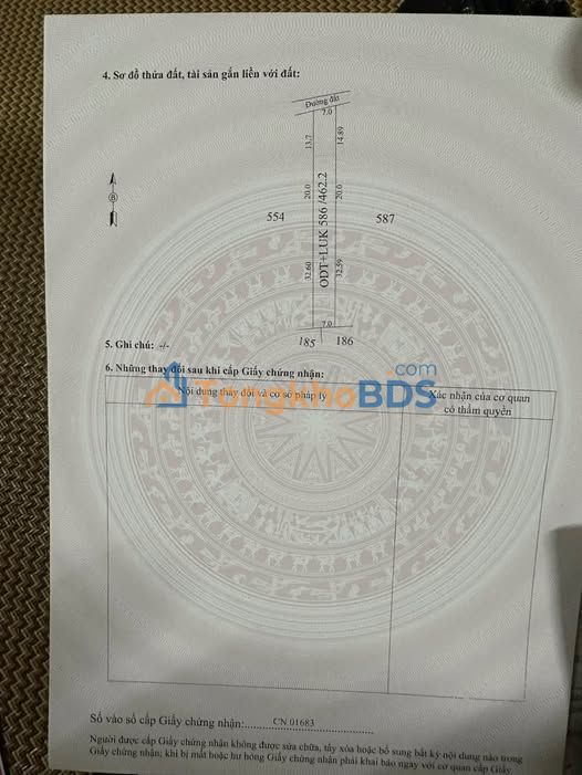 Đất nền Trảng Bàng 462m² 1.35 tỷ - Sổ đỏ chính chủ