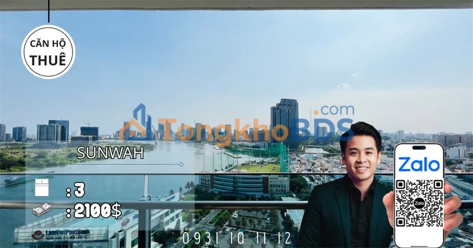 Căn hộ Sunwah Q1 125m² 48.51 triệu View đẹp