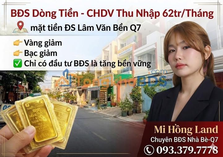 Nhà CHDV 11PN Mặt tiền Lâm Văn Bền Q7 - Dòng tiền 62tr/tháng