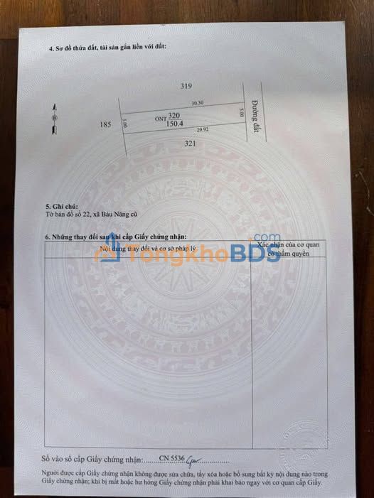 Bán gấp đất 150m² full thổ cư, Phường Ninh Thạnh, TP. Tây Ninh - Giá 1.8 tỷ