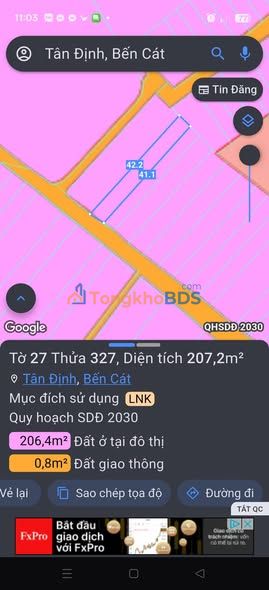 Đất nền Bến Cát Bình Dương 205m²/2.2 tỷ - Sổ đỏ chính chủ