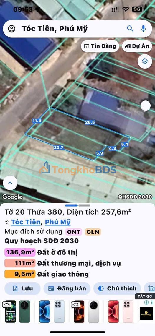 Đất Lô Góc Mỹ Xuân, Phú Mỹ - 286m² Giá Đầu Tư 3 Tỷ