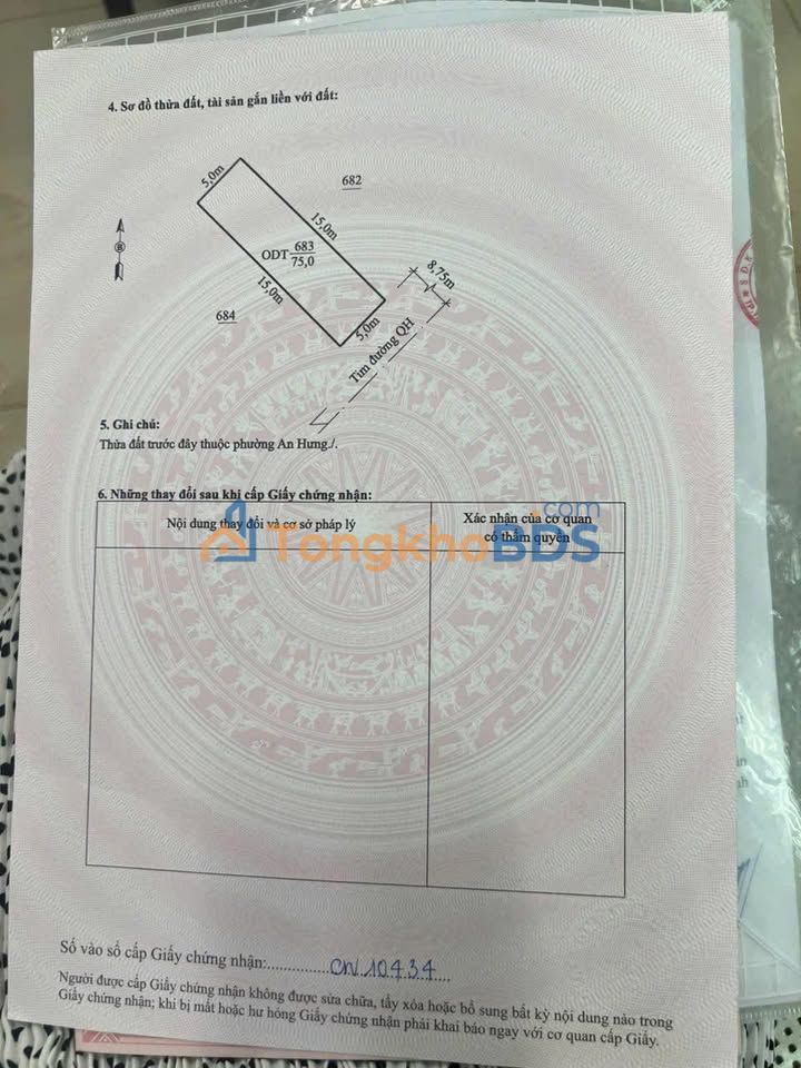 Đất nền An Hưng Thanh Hóa 75m² - Hướng Đông Nam, Giá 4 Tỷ