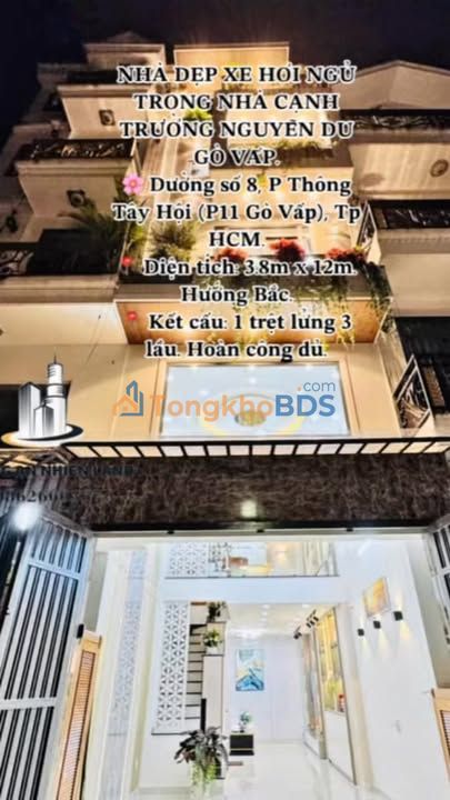 Nhà Phố Gò Vấp 45m² - Xe Hơi Ngủ Trong Nhà, Cạnh Trường Nguyễn Du