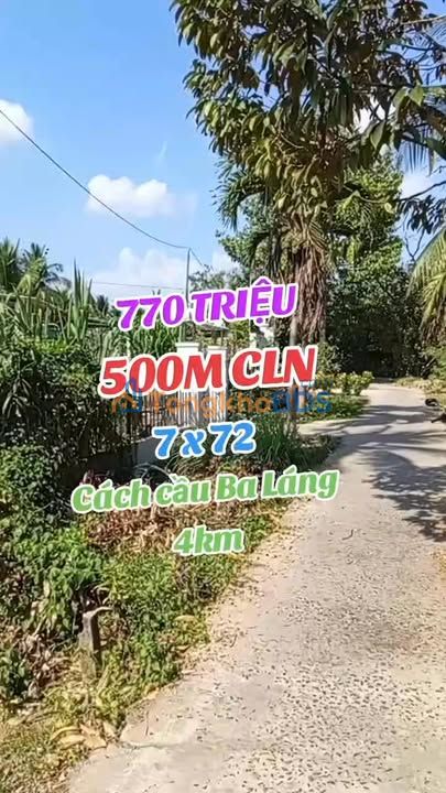 Đất Vườn 500m² Hậu Giang - Giá Tốt 770 Triệu, Gần Cần Thơ