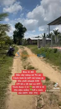 Đất Thổ Cư Xã Tú An, Gia Lai - 280m² - Sổ Đỏ Sẵn Sàng - Giá Đầu Tư Hời