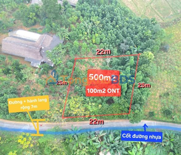 Đất nền mặt tiền Xuân Viên, Yên Lập, Phú Thọ - 500m² giá chỉ hơn 400 triệu