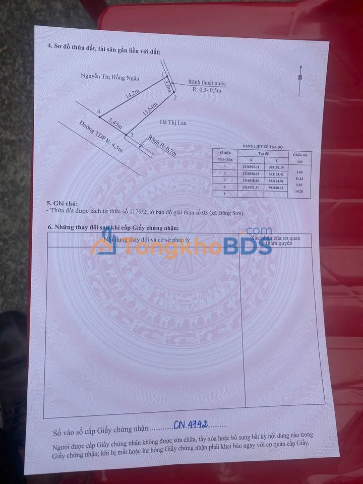 Đất nền Đông Sơn Thủy Nguyên 52m² - Đường to ô tô