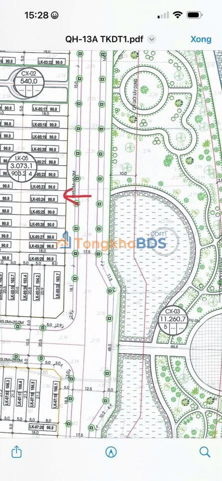 Bán Lô LK 5 KĐT Nhật Tự, Hà Nam - 90m² Mặt Hồ, Giá 2 Tỷ