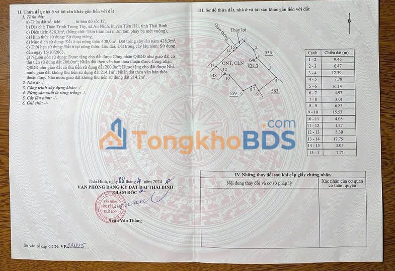 Bán Đất Mặt Tiền Quốc Lộ 39B Tiền Hải, Thái Bình - Sổ Đỏ Chính Chủ