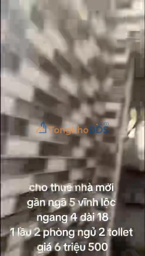 Nhà cho thuê Vĩnh Lộc A 72m² giá 6.5 triệu - Sẵn sàng ở ngay