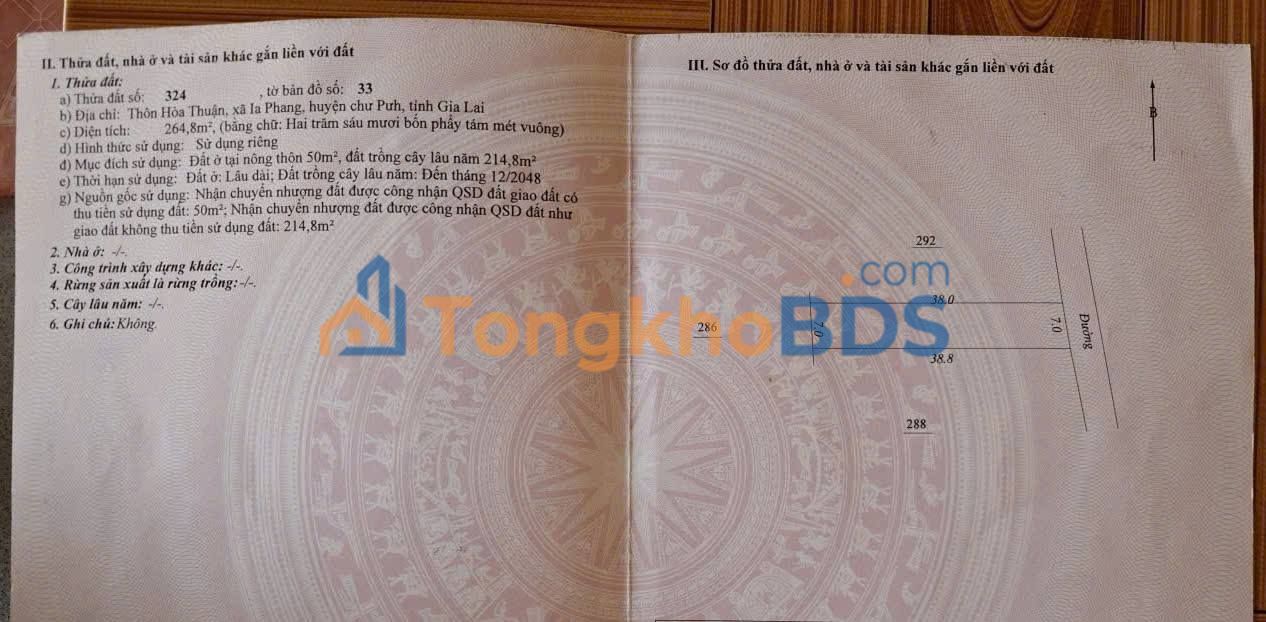 Bán Đất Hùng Vương Chư Prông - 269m² Thổ Cư, Sẵn Sổ