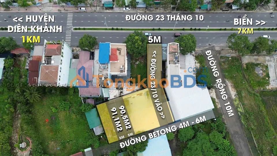 Đất nền Tây Nha Trang 91m² - Sổ đỏ chính chủ, gần Mega Market