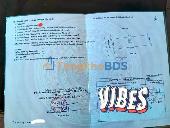 Bán Đất Long Sơn Anh Sơn 360m² - Mặt Đường Rộng, Sẵn Sổ Hồng