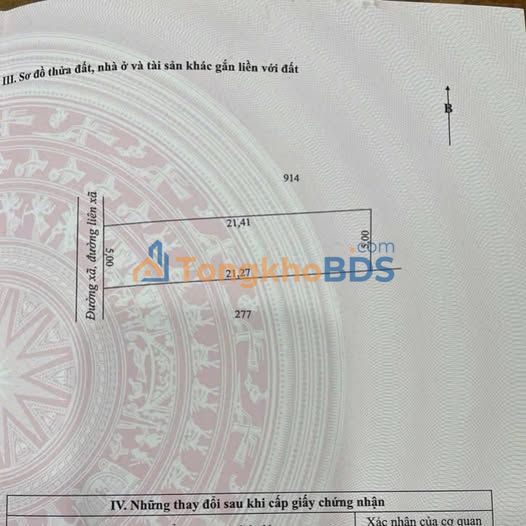 Đất thổ cư 106m² Chợ Lách - Sổ hồng sẵn, giá 250 triệu