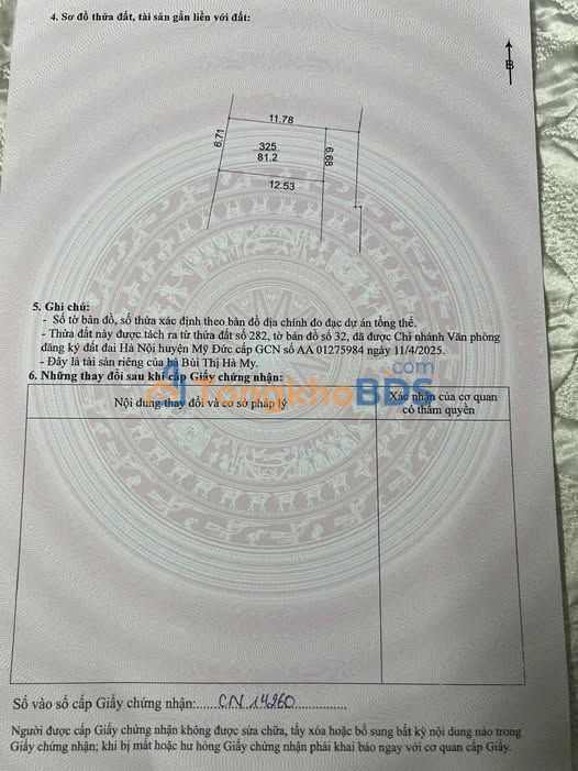 Đất nền Phúc Lâm Mỹ Đức 81m² - Sổ đỏ sẵn sàng, đầu tư sinh lời