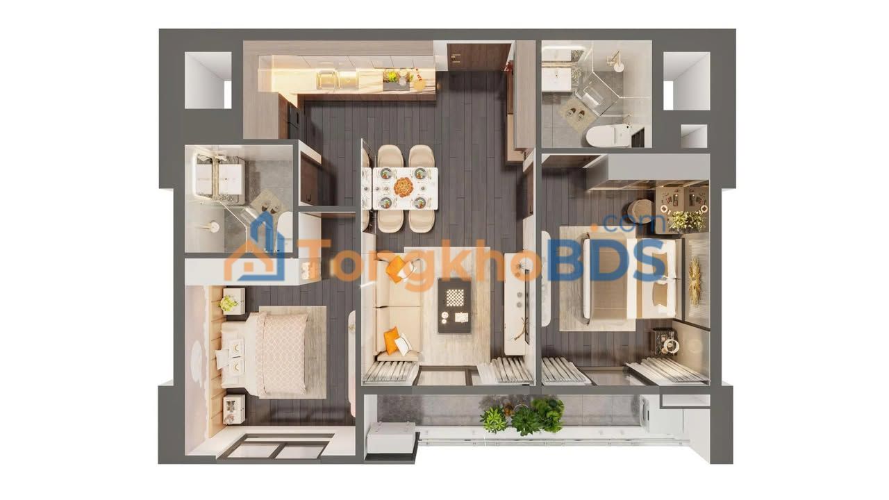 Bán căn hộ Rose 60.5m² 2PN, 2.95 tỷ - Sẵn sàng nhận nhà