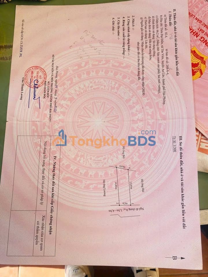 Đất nền An Lão Hải Phòng 66m² 500-599 triệu - Ngõ ô tô