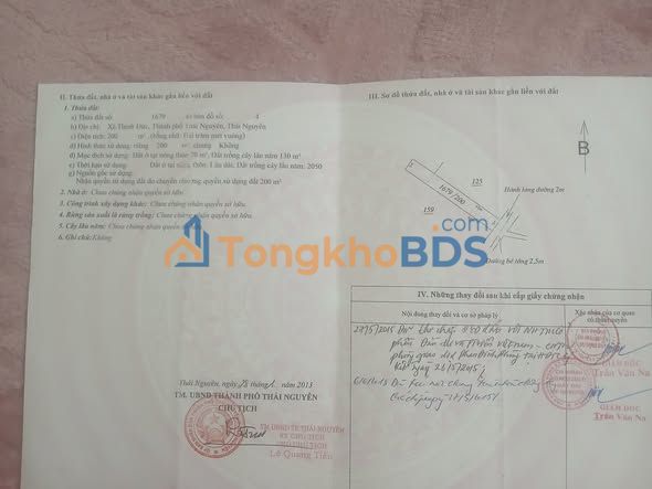 Bán Đất 200m² Xã Tân Cương, TP. Thái Nguyên - Chính Chủ Giá 1.6 Tỷ