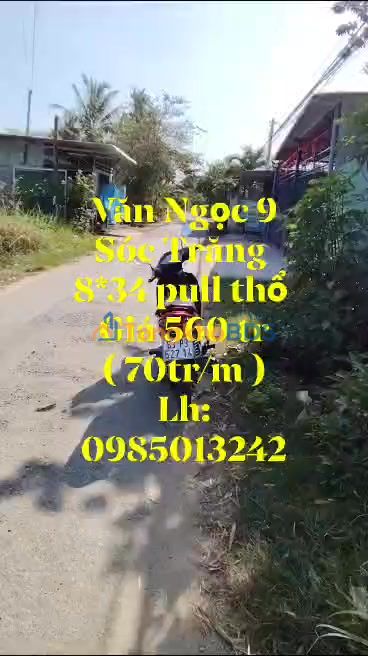 Đất nền mặt tiền Văn Ngọc Chính, Sóc Trăng - 272m² - 3.92 tỷ