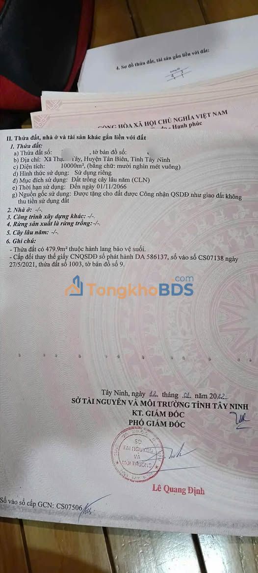 Đất Thạnh Tây Tân Biên 2,8ha thỏa thuận - Sổ đỏ chính chủ