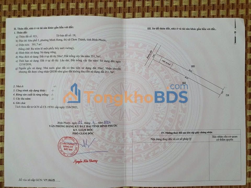 Đất Nền Minh Hưng 600m² Sổ Hồng Riêng - Giá 1.2 Tỷ Chính Chủ