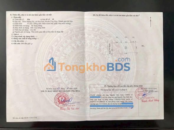 Đất Thôn Miêng Hạ Hoa Viên 58m² 1,99 tỷ - Sổ đỏ chính chủ